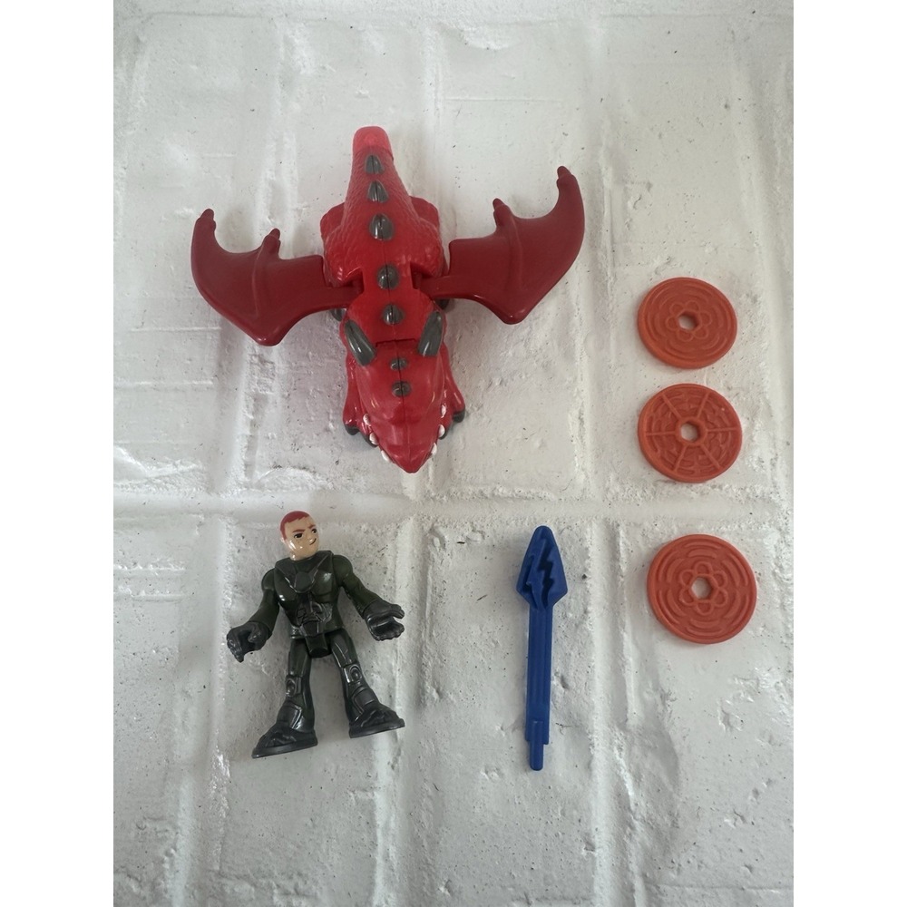 Fisher Price Imaginext Red Dragon Figure Misc Discs Read